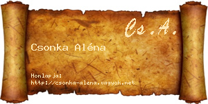 Csonka Aléna névjegykártya