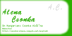 alena csonka business card